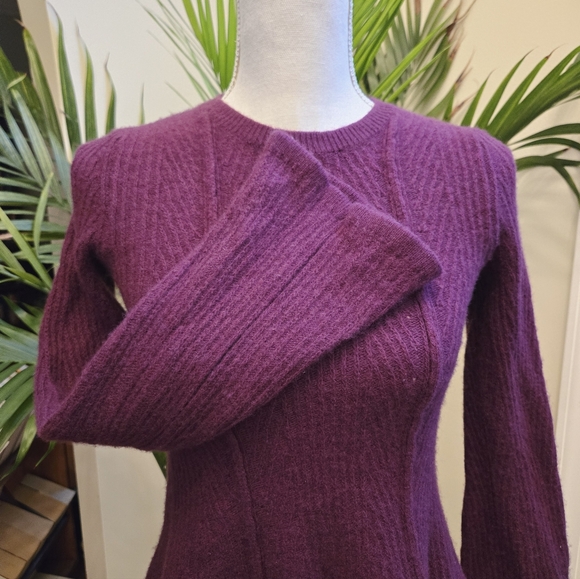 Ann Taylor Peplum Knit Wool Sweater - Picture 3 of 9